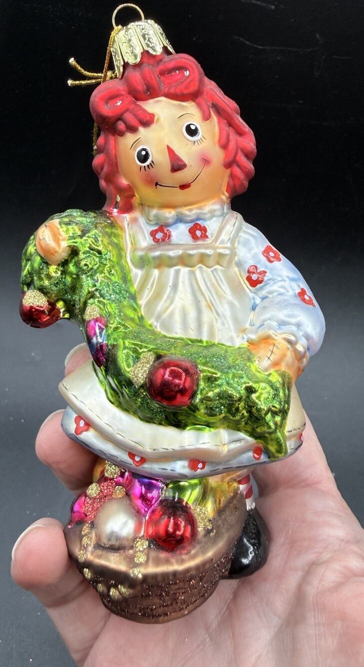 Vintage Raggedy Ann & Andy "Raggedy Ann" Adler Polonaise Christmas Ornament -S1